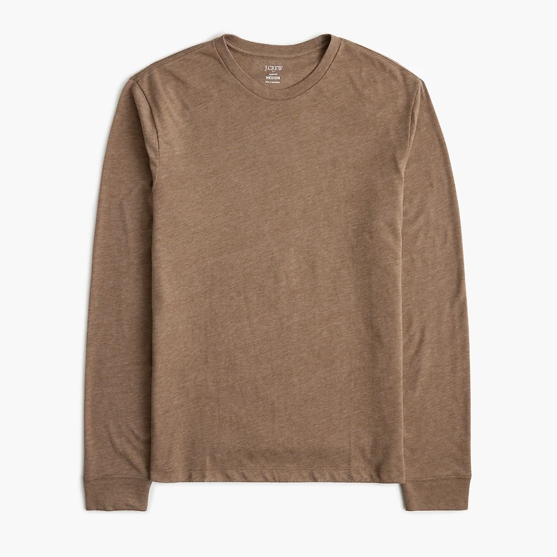Long-sleeve washed jersey tee