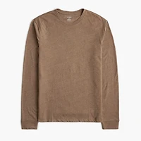 Long-sleeve washed jersey tee