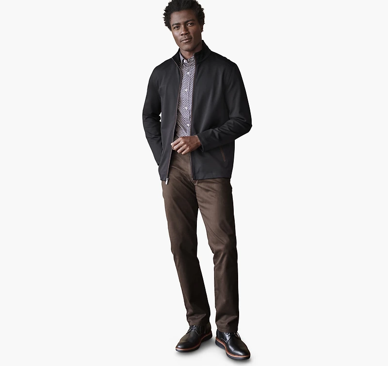 Textured Solid Full Zip