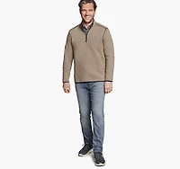 Reversible Channel-Quilted Quarter-Zip