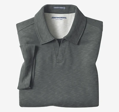 Vintage Slub V-Neck Polo