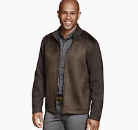 Faux-Suede Full-Zip