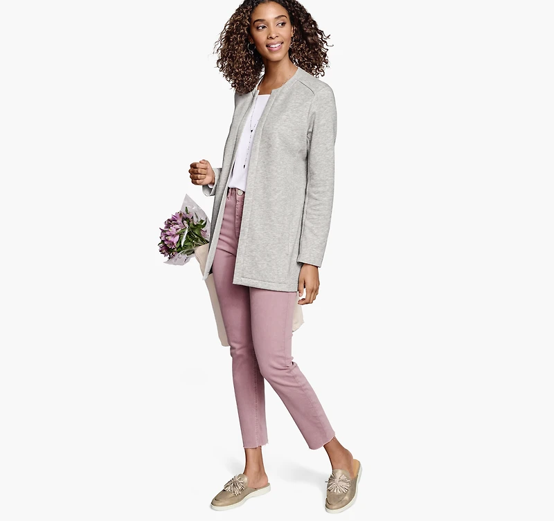 Open-Front Knit Cardigan