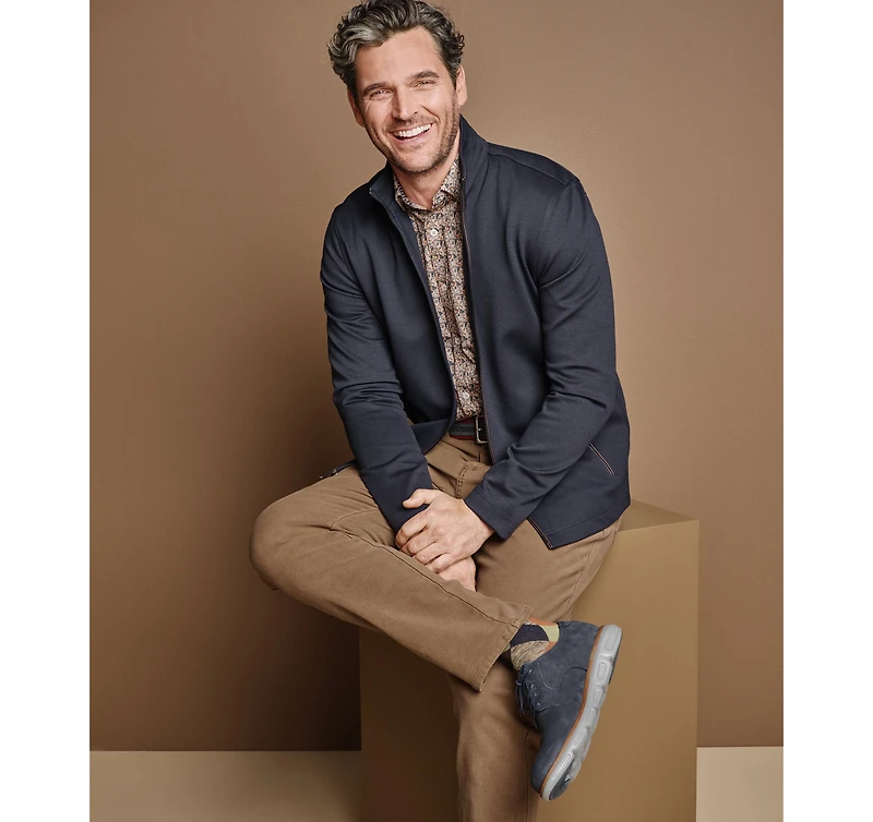 Textured Solid Full Zip