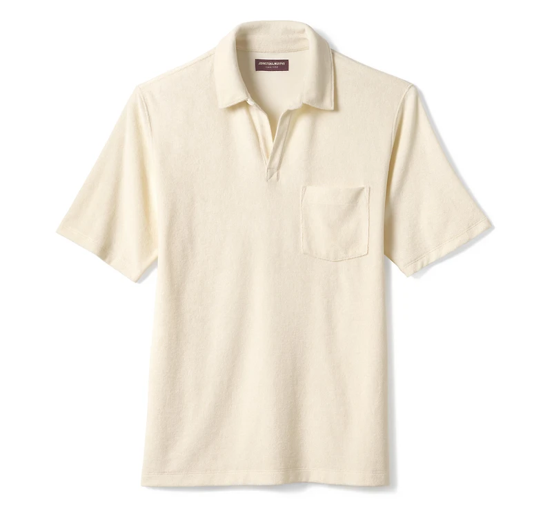 Terry Open Collar Polo