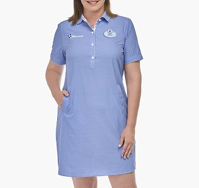 Women's Short Sleeve Popver Gingham Dress