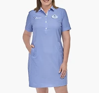 Women's Short Sleeve Popver Gingham Dress