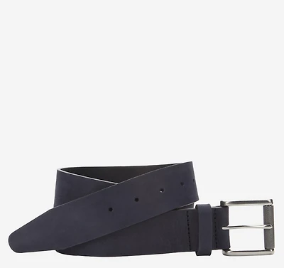 Nubuck Roller-Buckle Belt