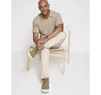 Basketweave V-Neck Polo