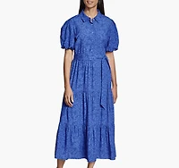 Women's Short Sleeve Tie Waist Dress