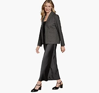 Shawl-Collar Knit Blazer