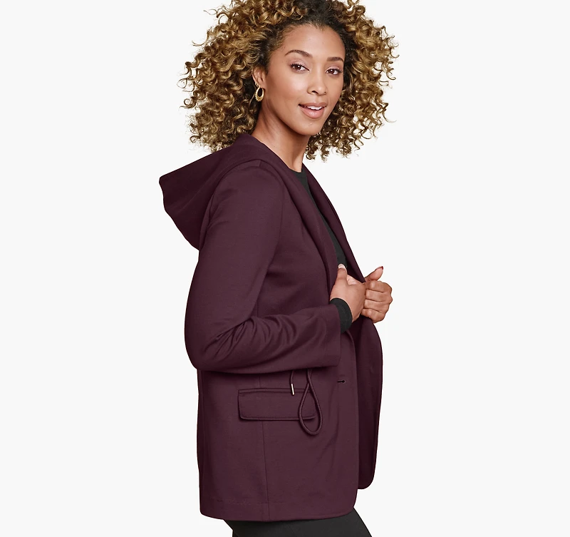 XC Flex® Shawl-Collar Blazer with Hood
