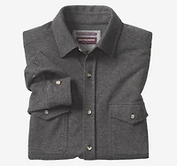 Brushed Button-Front Knit Shirt