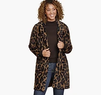 Leopard Eyelash Coatigan