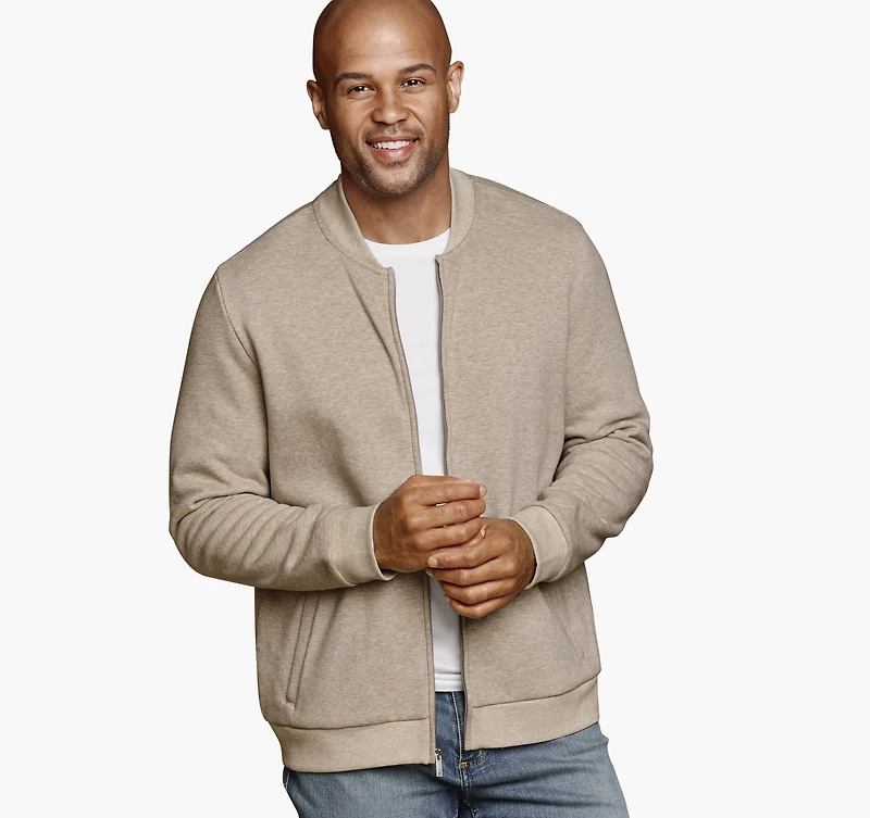 Full-Zip Knit Bomber