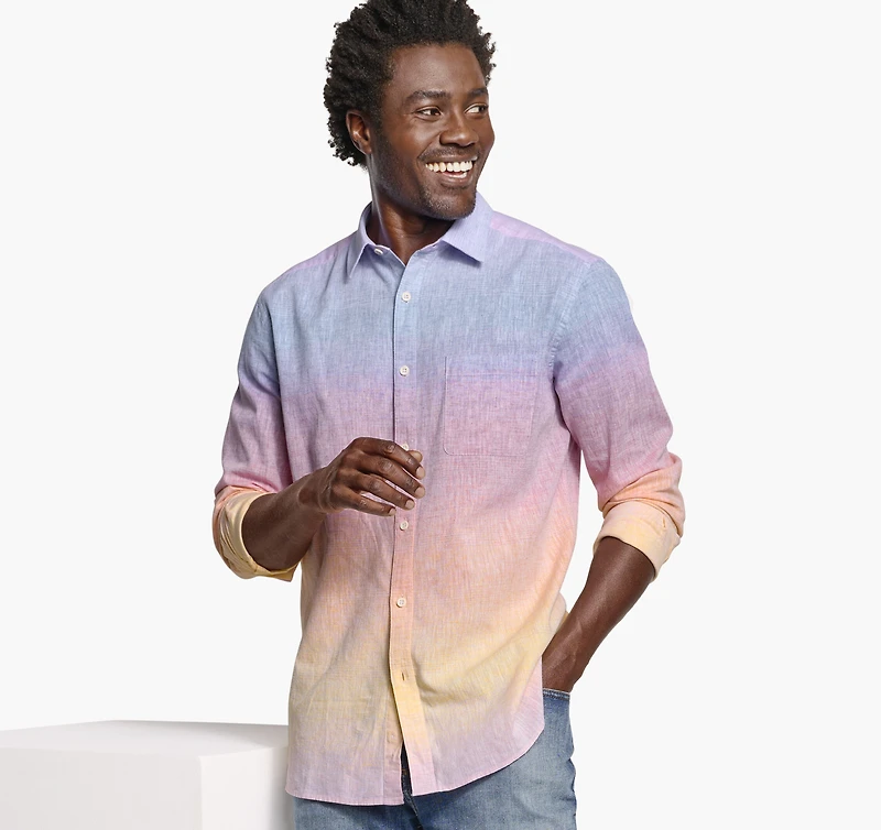 Washed Linen-Blend Shirt