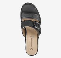 Addison Buckle-Strap Wedge