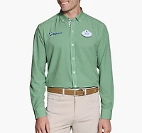 Men's Long Sleeve Button Front Gingham Woven Shirt
