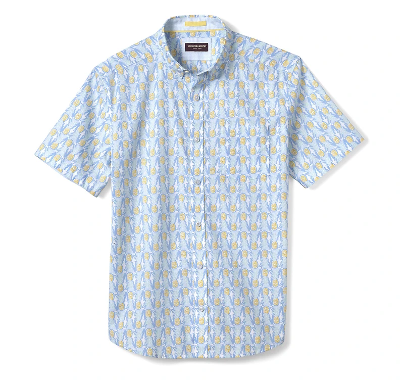Printed Cotton Short-Sleeve Shirt