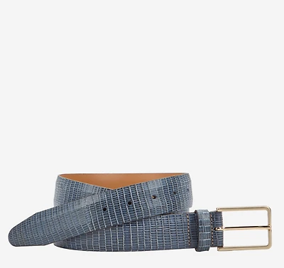Washed-Croc Embossed Belt