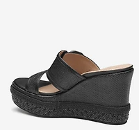 Addison Buckle-Strap Wedge