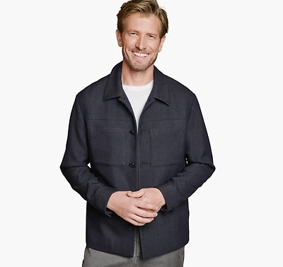 Patterned Shirt Jacket