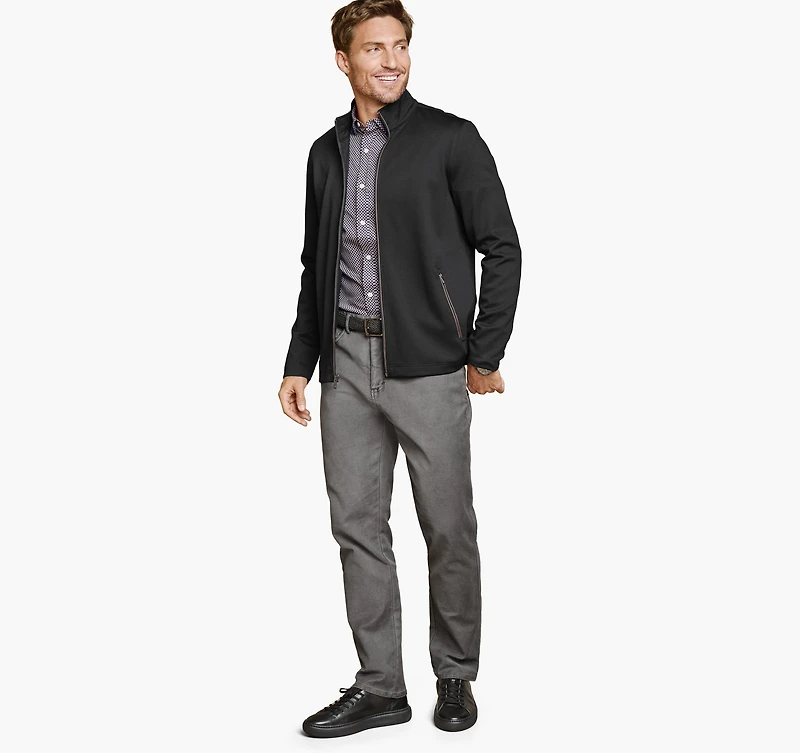 Textured Solid Full Zip