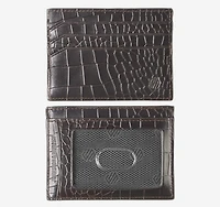 Croc-Embossed Weekender Card Wallet