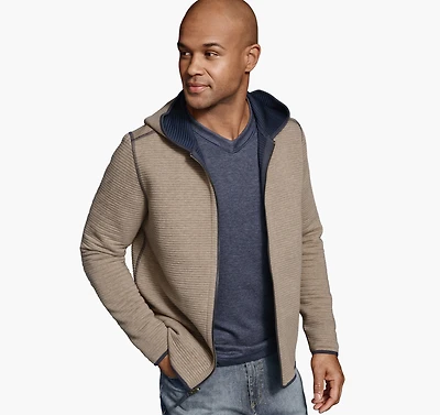 Reversible Channel Quilted Hoodie