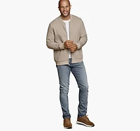 Full-Zip Knit Bomber