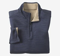 Reversible Channel-Quilted Quarter-Zip