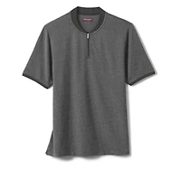 Jacquard Zip Polo