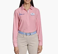 Women's Long Sleeve Popover Gingham Woven Shirt