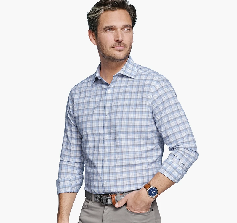 Linen-Blend Dress Shirt
