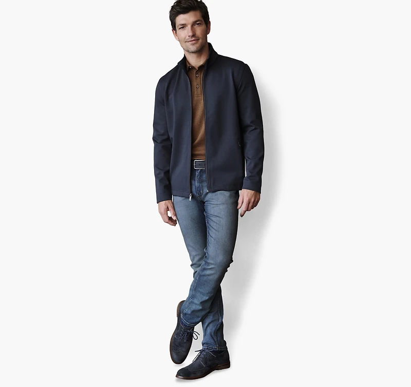Textured Solid Full Zip