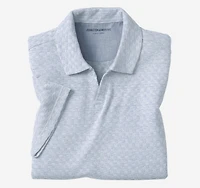 Basketweave V-Neck Polo