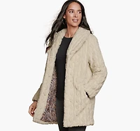 Cable Faux-Fur Coat