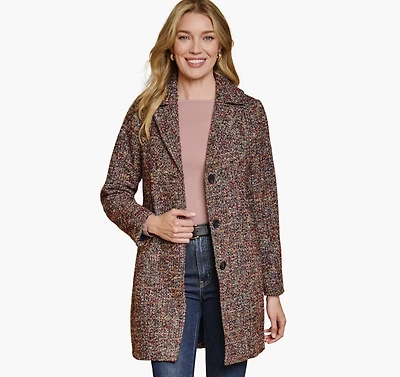 Colorful Tweed Coat