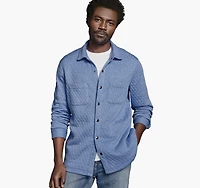 Quilted Snap-Front Knit