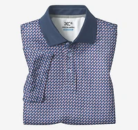 XC4® Performance Solid-Collar Print Polos + Cool Degree™