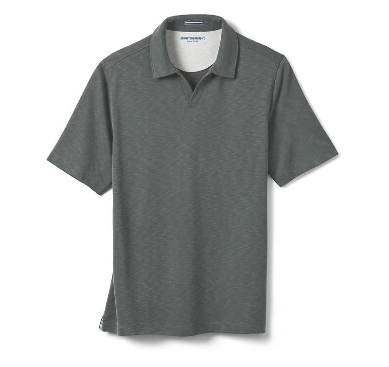 Vintage Slub V-Neck Polo
