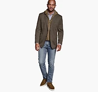 Removable Hooded/Bib Knit Blazer