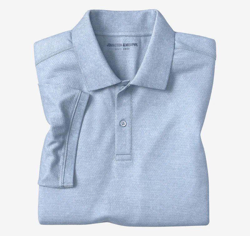 Textured Print Polo