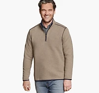 Reversible Channel-Quilted Quarter-Zip