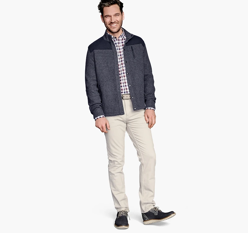 Brushed Full-Snap Jacket