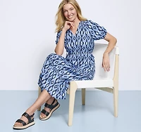 Puff Sleeve Side-Tie Dress