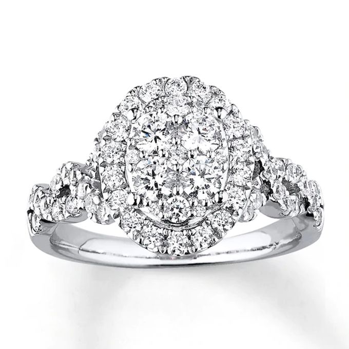 Kay Engagement Ring 1 ct tw Diamonds 14K White Gold