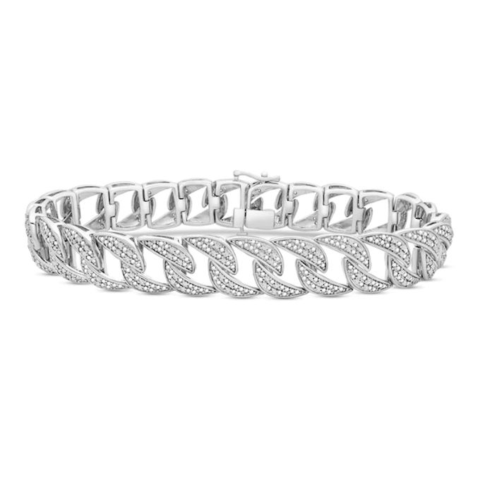 Kay Men's Diamond Bracelet 1 ct tw Sterling Silver 8.5"