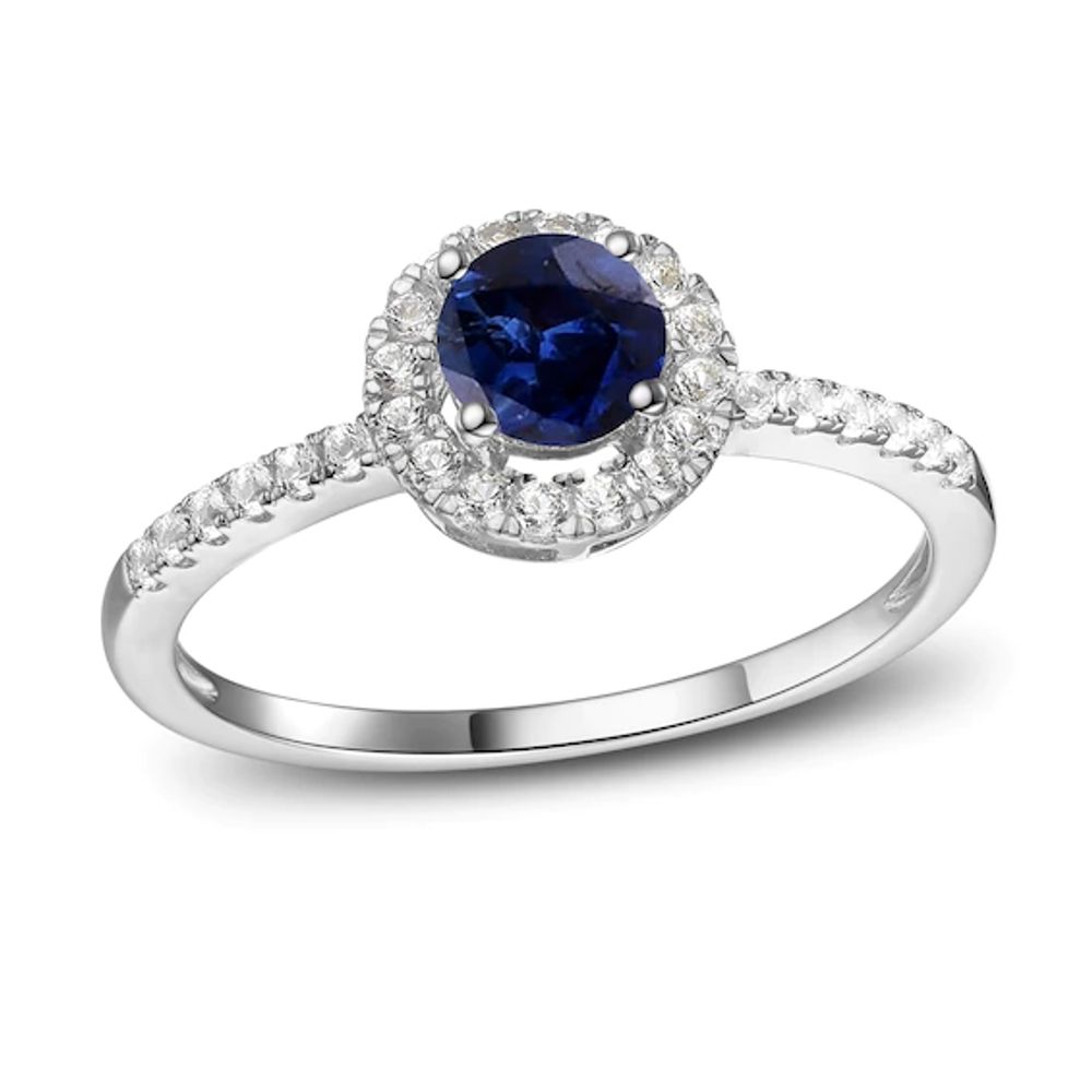 Large blue oval sapphire statement ring for women anniversary or birthday,  Cocktail ring – Lilo Diamonds