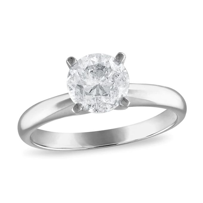 Diamond Solitaire Engagement Ring -/2 ct tw Round-cut 14K White Gold (I/I3
